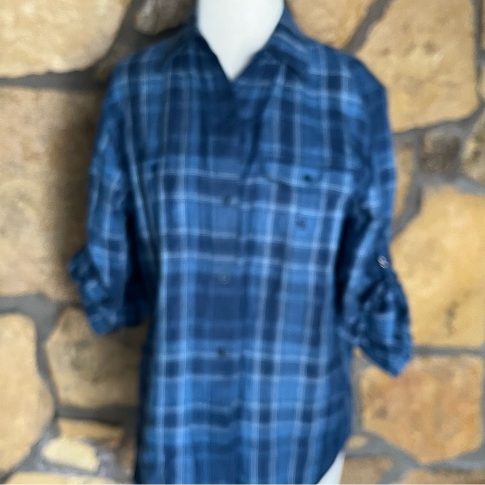 Lauren Ralph Lauren Blue Plaid Button Down Shirt